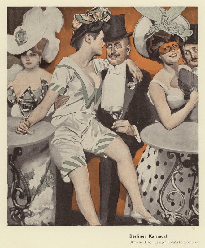 Berlin karnavalı (renkli taş) by Ernst (after) Heilemann