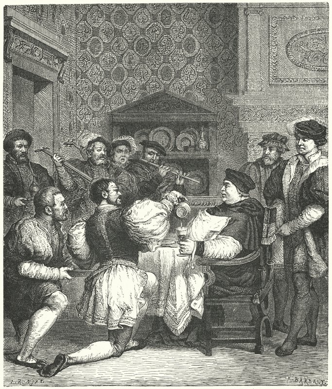 Kardinal Wolsey evde eğleniyor by Etienne after Ronjat