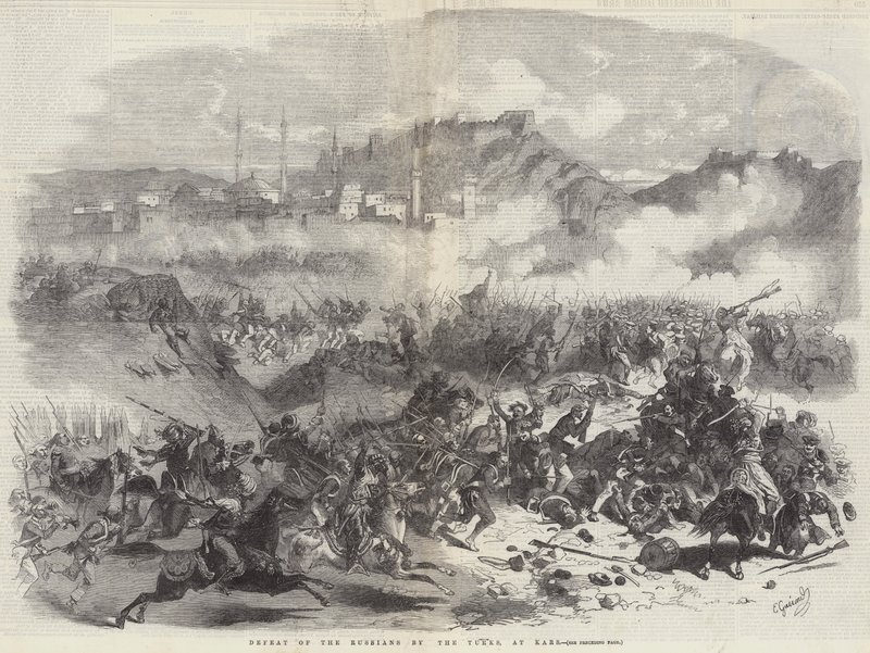 Defeat of the Russians by the Turks, at Kars  by Eugen von Guerard