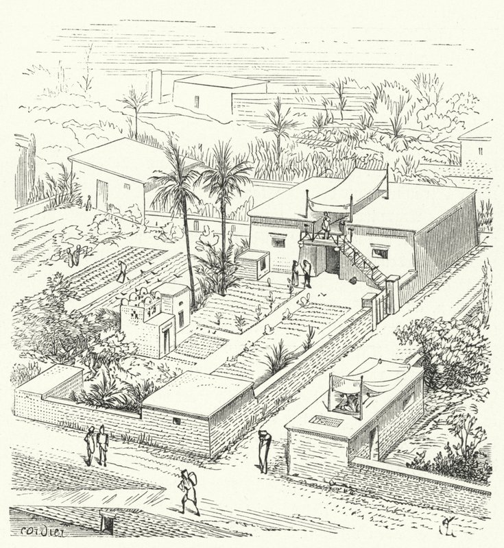 Eski Mısır'da kırsal ev by Eugene Emmanuel after Viollet le Duc
