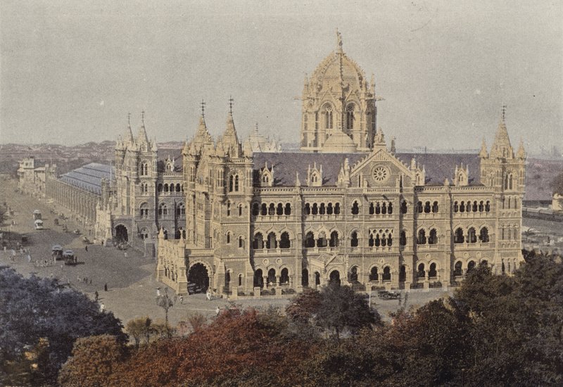 Bombay, Victoria İstasyonu by European Photographer