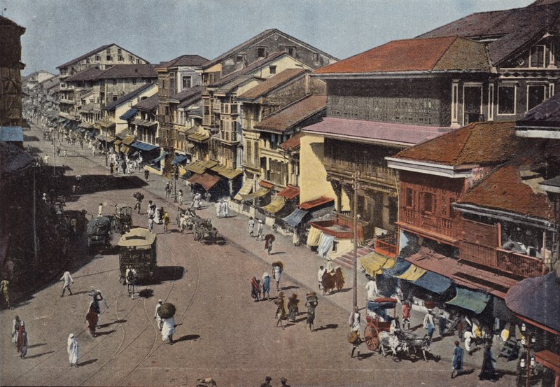 Bombay, Beyaz Şehirde Bir Sokak by European Photographer