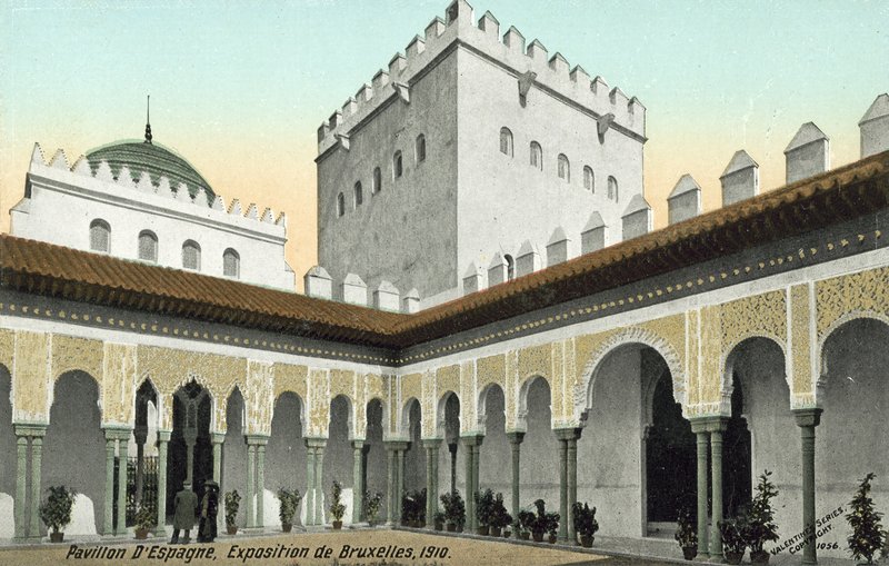 İspanyol Pavyonu, Brüksel Sergisi, 1910 by European Photographer