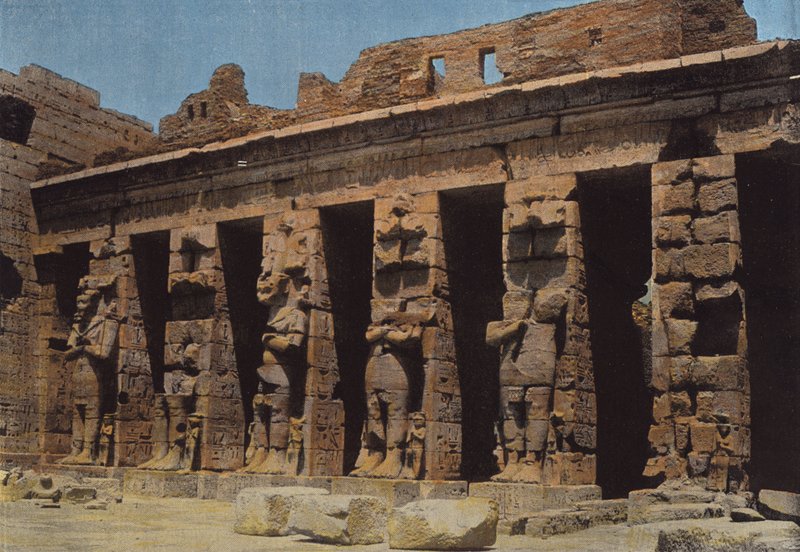 Thebes, First Cour du Grand Temple by European Photographer