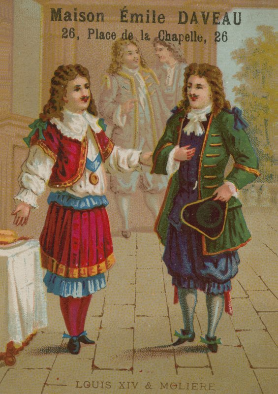 Fransa Kralı XIV. Louis ve Moliere by European School