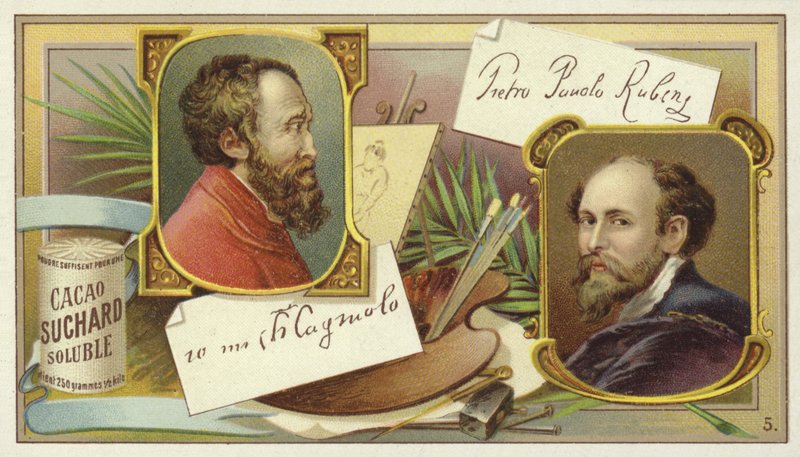 Michelangelo ve Peter Paul Rubens by European School