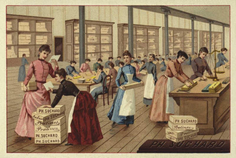 Bir fabrikada çikolata paketleme by European School