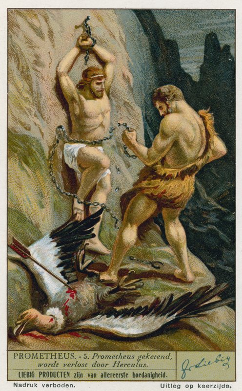 Herkül tarafından zincirlerinden serbest bırakılan Prometheus by European School