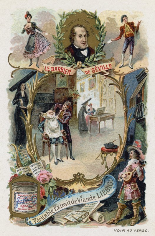 Sevilla Berberi, Gioachino Rossini (chromolitho) by European School