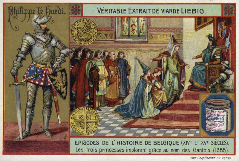 Ghent halkı adına merhamet dileyen üç prenses, 1385 by European School