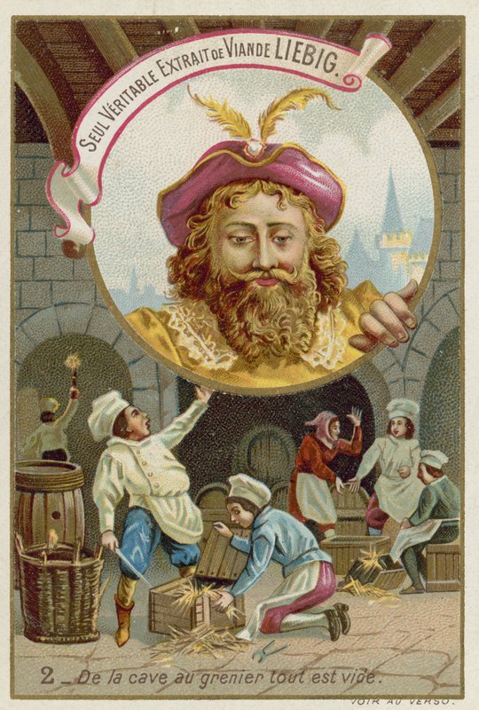 Liebig et özü için ticaret kartı by European School