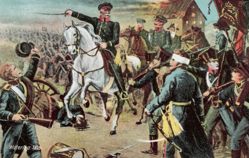Waterloo 1815, Waterloo savaşında Mareşal Blucher by European School