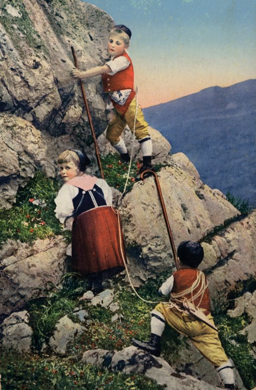 Alplerde tırmanan çocuklar (fotoğraf) by European Photographer