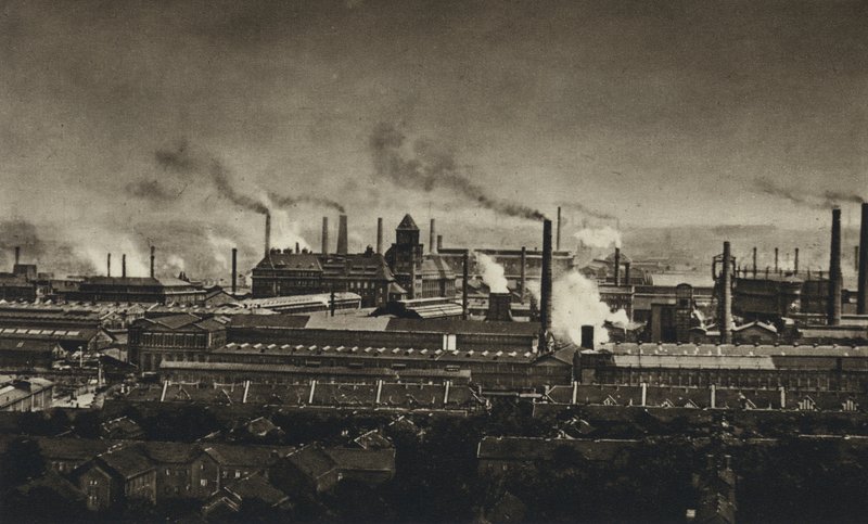 Almanya, Krupp çelik işleri (s/b fotoğraf) by European Photographer