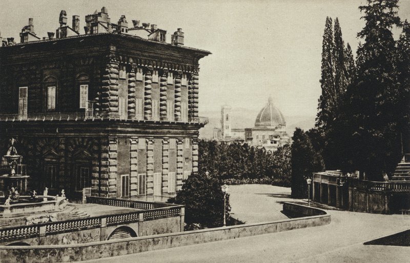 İtalya, Floransa, Pitti Sarayı (s/b fotoğraf) by European Photographer