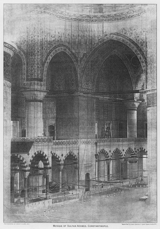Sultan Ahmet Camii, Konstantinopolis (s/b fotoğraf) by European Photographer