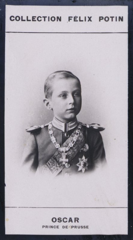 Oscar, Prusya Prensi (1888) (s/b fotoğraf) by European Photographer