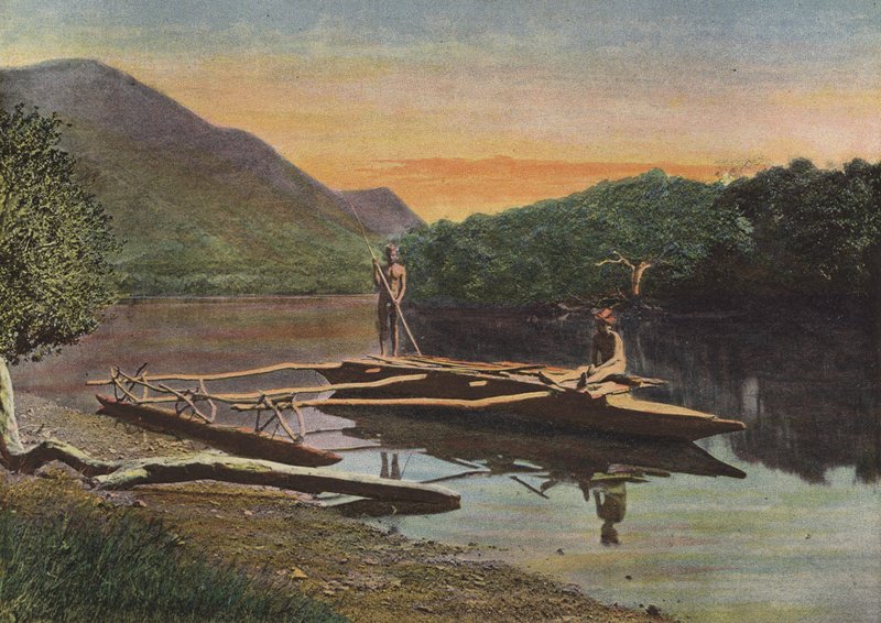 Pirogue De La Riviere De Monio by European Photographer