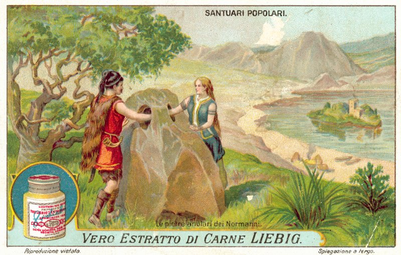 Normanların halka şeklindeki taşları (chromolitho) by European School