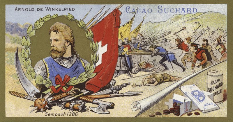Arnold von Winkelried ve Sempach Savaşı, İsviçre, 1386 by European School