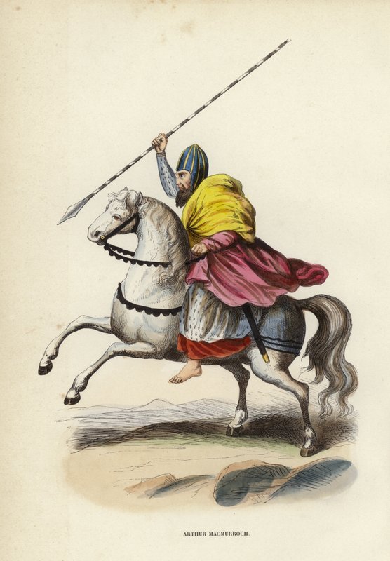 Arthur Macmurroch (renkli gravür) by European School