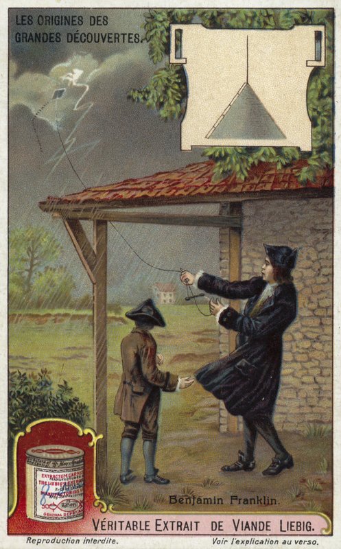 Benjamin Franklin ve paratoner by European School