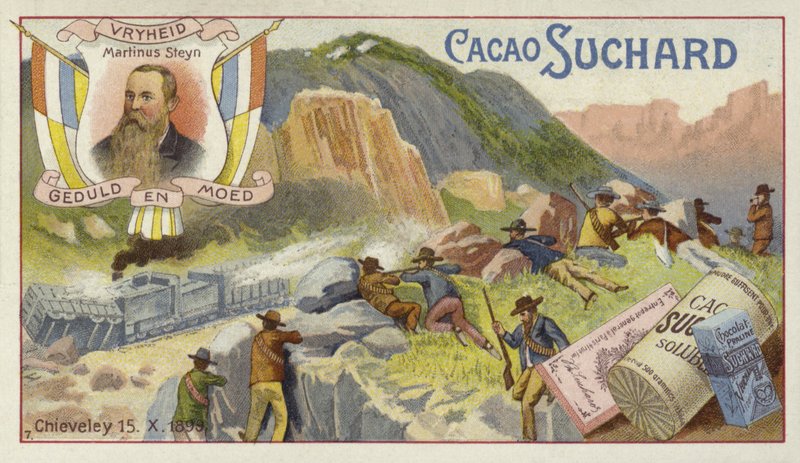 Boers bir İngiliz zırhlı trenine saldırıyor, Chieveley, Güney Afrika, Boer Savaşı, 15 Ekim 1899 by European School