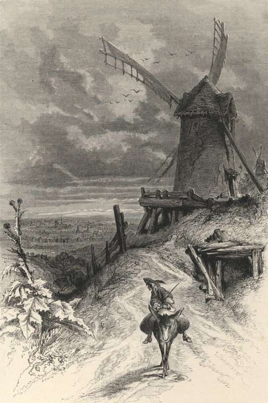Onyedinci Yüzyılda Butte Montmartre (gravür) by European School
