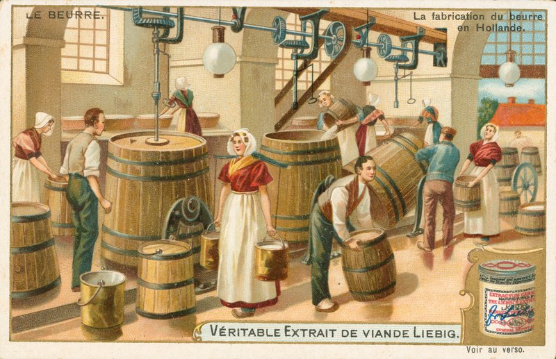 Tereyağı, Liebig kartı, 20. yüzyıl başı (kromo) by European School