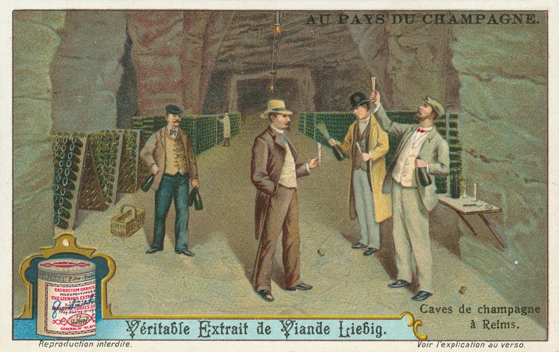 Şampanya, Liebig kartı, 20. yüzyıl başı (kromo) by European School