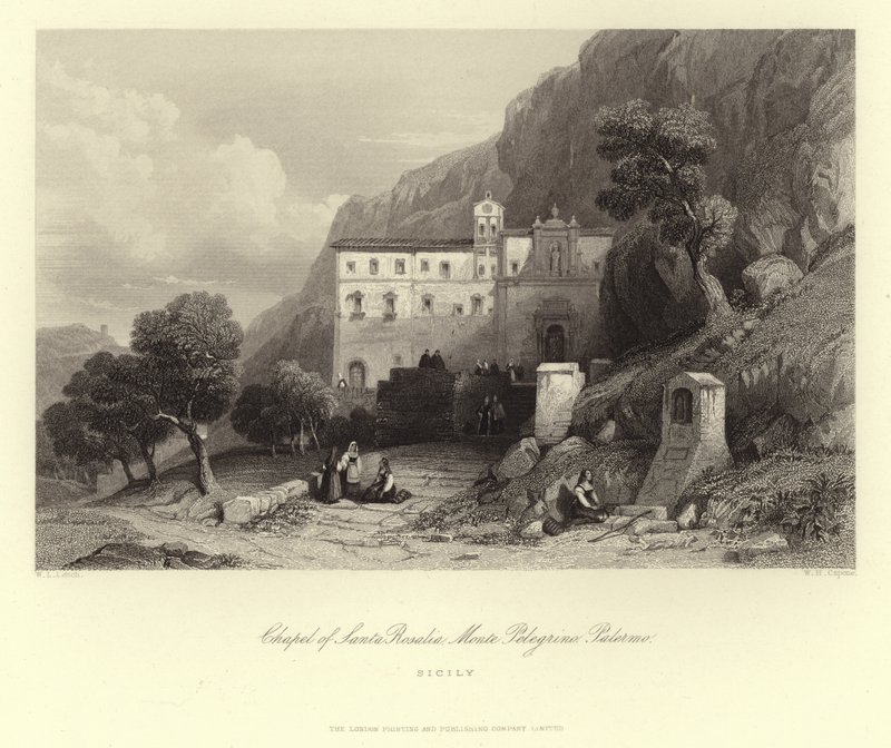 Santa Rosalia Şapeli, Monte Pellegrino, Palermo, Sicilya, İtalya by European School