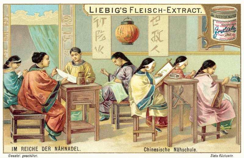Çin iğne işi okulu (chromolitho) by European School