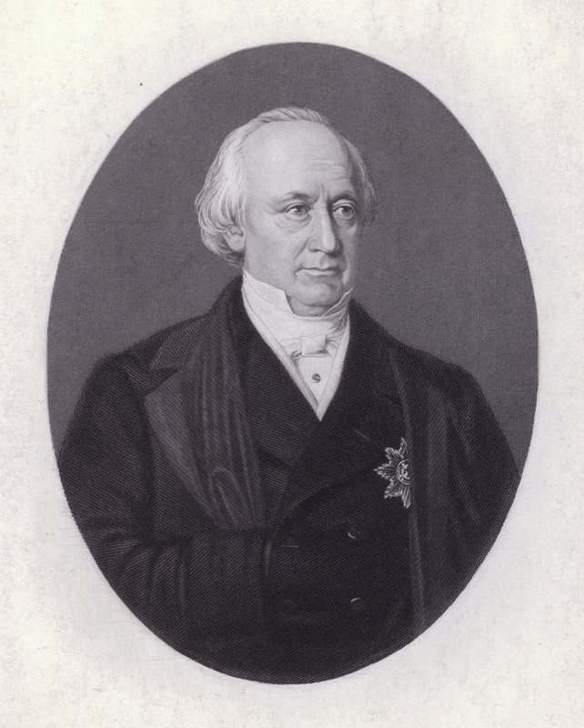 Christian Karl Josias von Bunsen, Alman diplomat ve bilim adamı (gravür) by European School