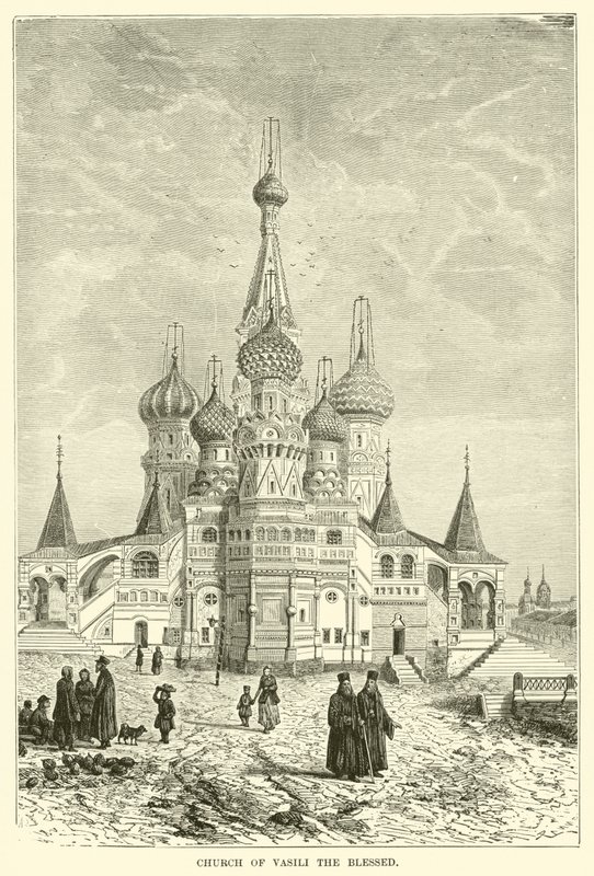 Kutsal Vasili Kilisesi (gravür) by European School