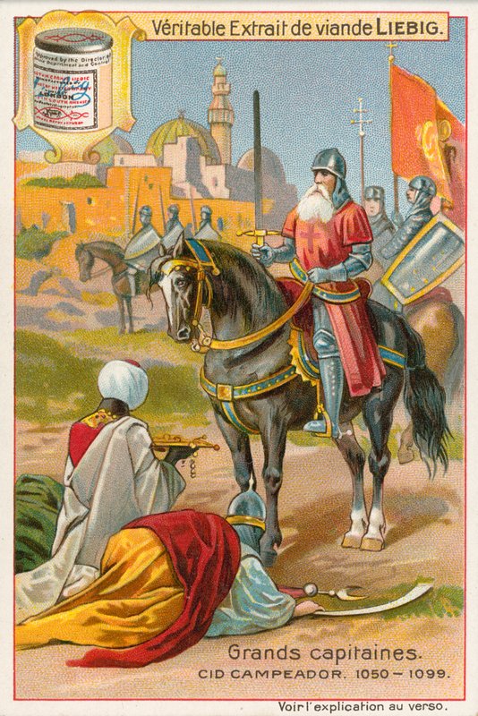 Cid Campeador, Liebig kartı, 20. yüzyıl başı (kromo) by European School