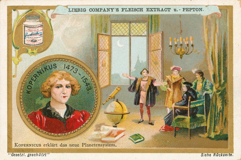 Kopernik, Liebig kartı, 20. yüzyıl başı (kromo) by European School
