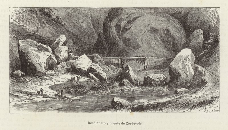 Cordevole gorge ve köprü by European School