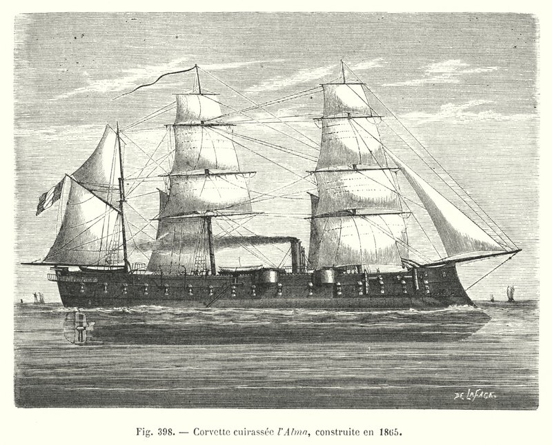 Zırhlı korvet Alma, 1865