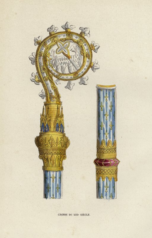13th Century Stock (renkli gravür) by European School