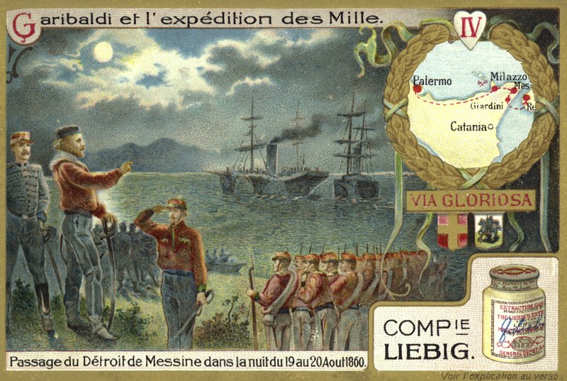 19-20 Ağustos 1860 gecesi Messina Boğazı geçişi by European School