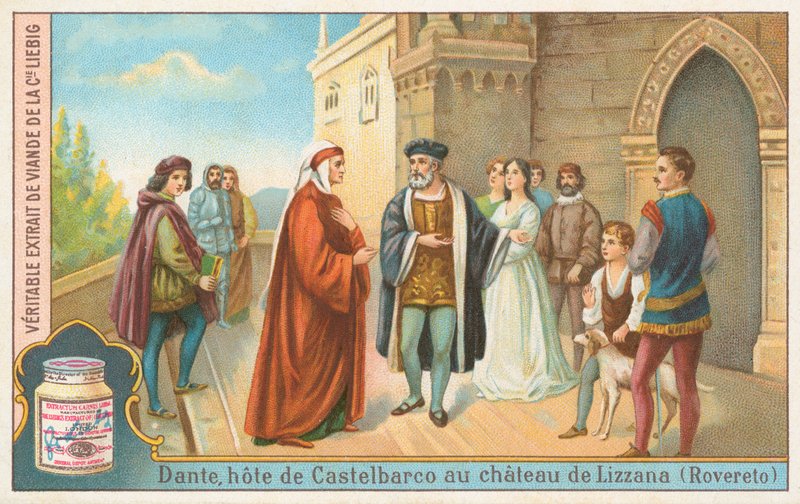 Dante, Liebig kartı, 20. yüzyıl başı (kromo) by European School