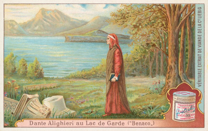 Dante, Liebig kartı, 20. yüzyıl başı (kromo) by European School