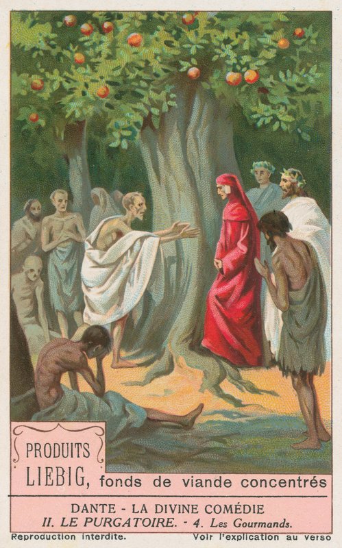 Dante, İlahi Komedya, Liebig kartı, 20. yüzyıl başı (kromo) by European School