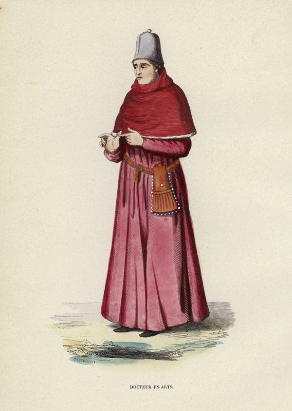 Sanat Doktoru (renkli gravür) by European School