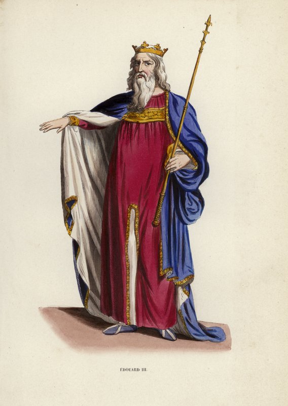 Edouard III (renkli gravür) by European School