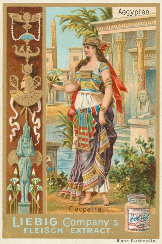 Mısır, Kleopatra, Liebig kartı, 20. yüzyıl başı (kromo) by European School