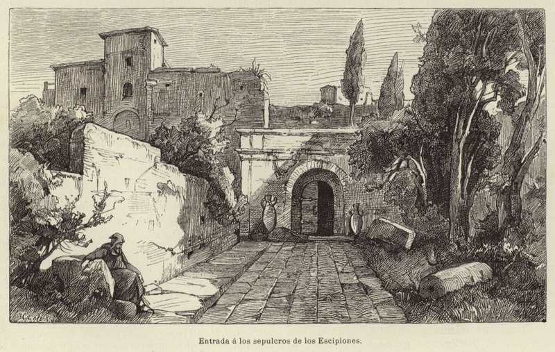 Scipios mezarlarına giriş by European School