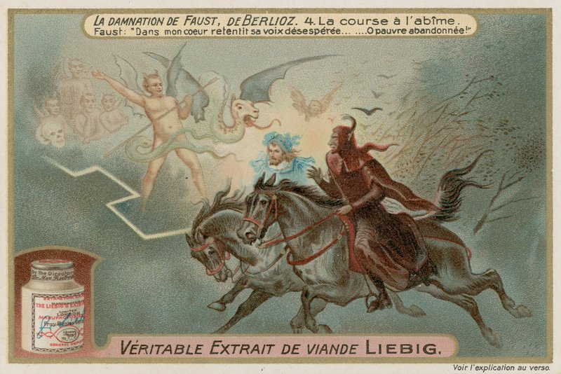 Faust ve Mephistopheles iblislerin yanından geçiyor by European School