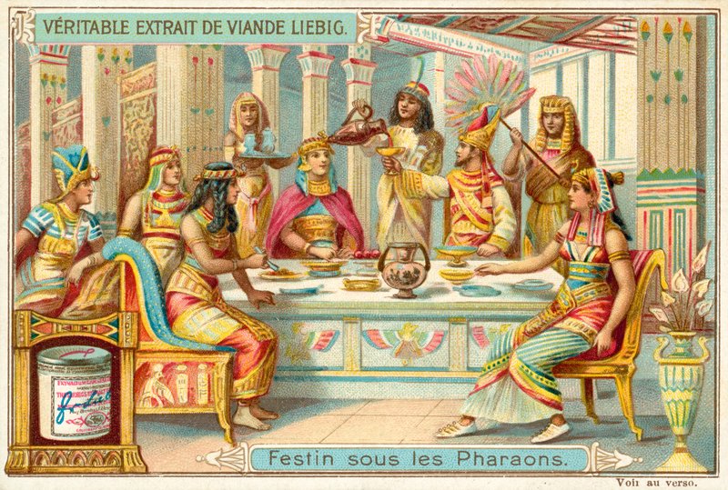 Eski Mısır firavunları altında bayram (chromolitho) by European School