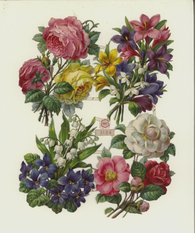 Çiçekler (kromolitho) by European School